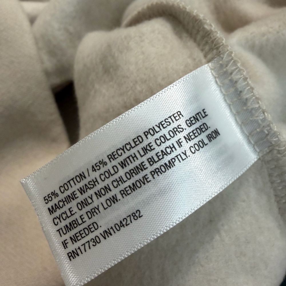 Ava & Viv Beige Hooded Pullover Sweatshirt XXL Kangaroo Pocket Sustainable - Picture 5 of 5